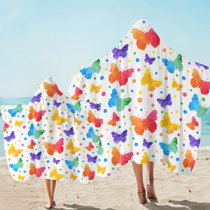 Colorful Butterflies SW1842 Hooded Towel