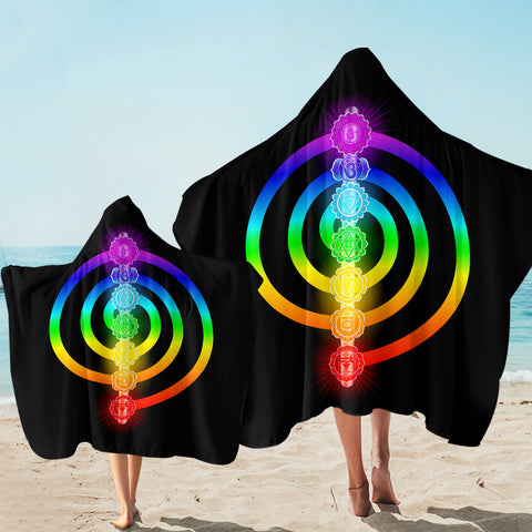 Image of 7 Chakras SW2396 Hooded Towel