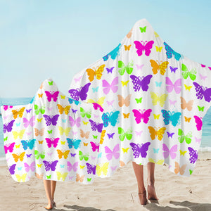 Colorful Butterflies SW2494 Hooded Towel