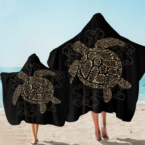 Image of Lined Turtle SW2186 Hooded Towel