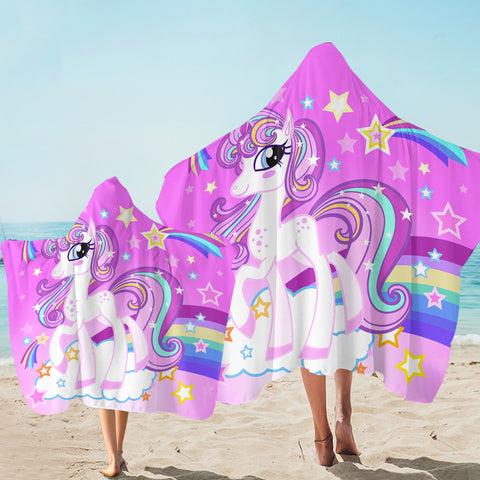 Image of Girly Unicorn SW2009 Hooded Towel