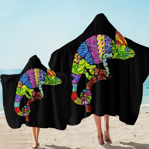 Image of Stylized Chameleon SW2008 Hooded Towel