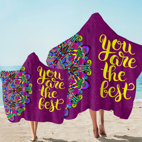 Image of Cheerful Message SW2064 Hooded Towel