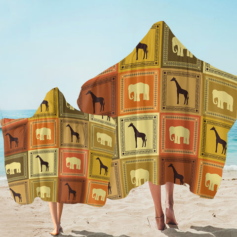 Image of Animal Boxes SW1914 Hooded Towel