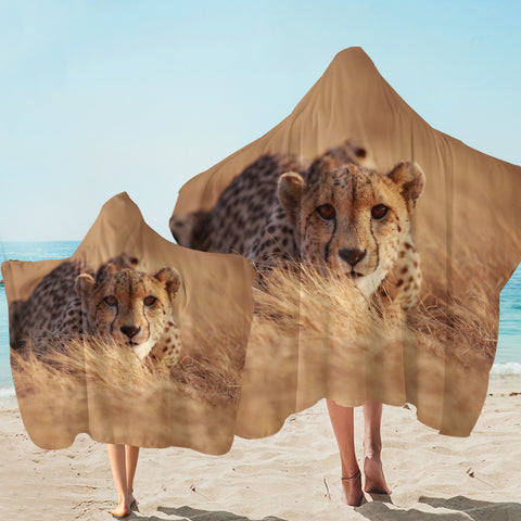 Image of 3D Cheetah SW2496 Hooded Towel