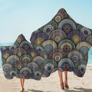 Stylized Fish Scales SW1903 Hooded Towel