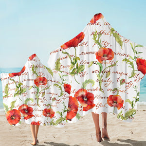 Red Poppy SW2342 Hooded Towel