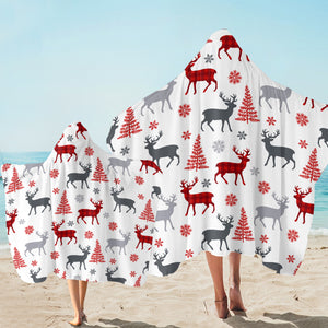 Christmas Themed Snow SW1641 Hooded Towel