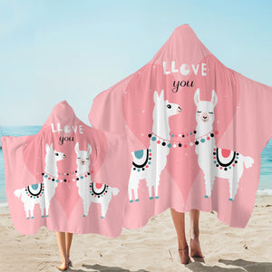 Llove You Pink SW1666 Hooded Towel