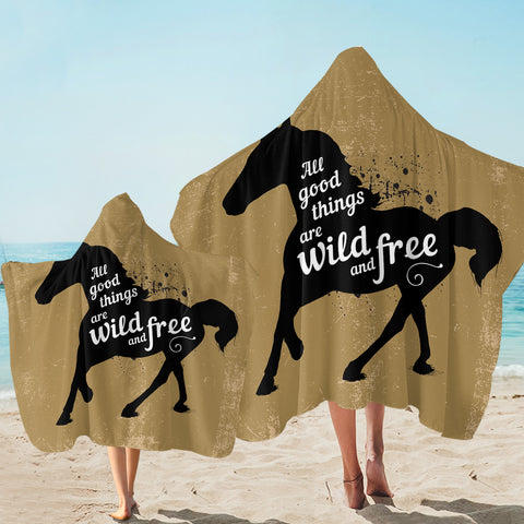 Image of Wild & Free Horse SW2532 Hooded Towel