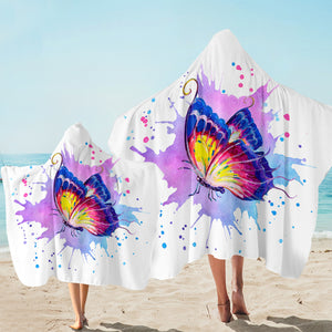 Colorsplashed Butterfly SW2483 Hooded Towel
