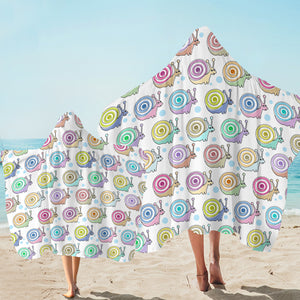 Colorful Snails SW2504 Hooded Towel