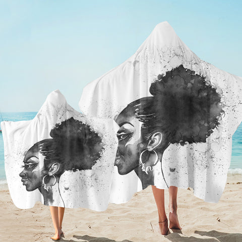 Image of Afro-textured Lady SW2078 Hooded Towel