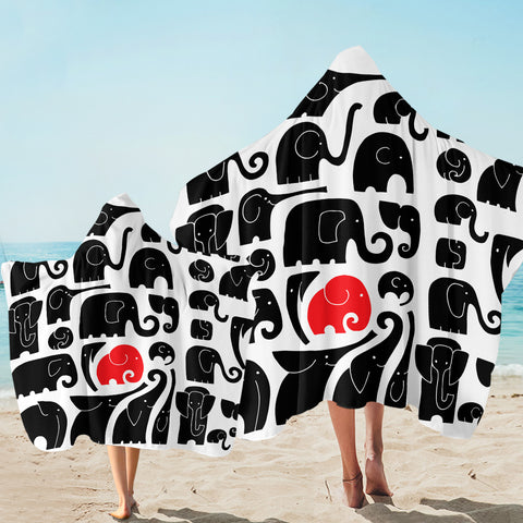 Image of Elephant Puzzle SW2020 Hooded Towel