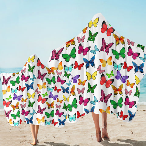 Image of Brilliant Butterflies SW2465 Hooded Towel