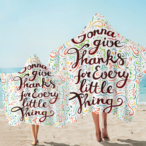 Image of Grateful Quote SW1835 Hooded Towel