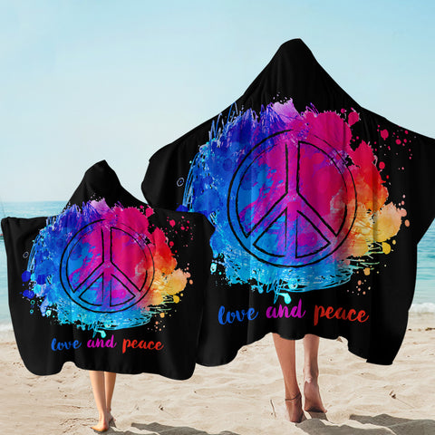 Image of Love & Peace Colors SW1636 Hooded Towel