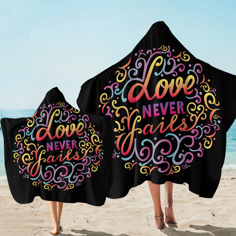 Image of Love Never Fails SW2486 Hooded Towel