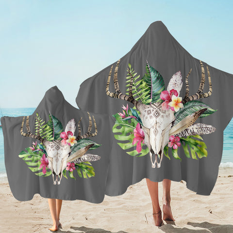 Image of Floral Trophyhead SW2076 Hooded Towel