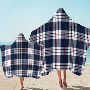 Blue Plaid SW2167 Hooded Towel