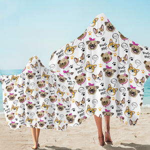 Hug Me Puppies SW2433 Hooded Towel