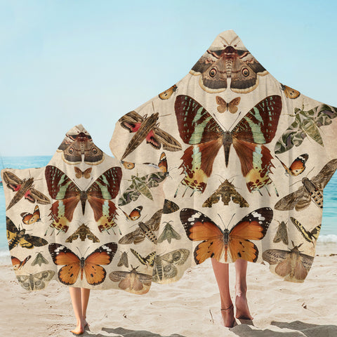 Image of Butterfly Almanac SW1893 Hooded Towel