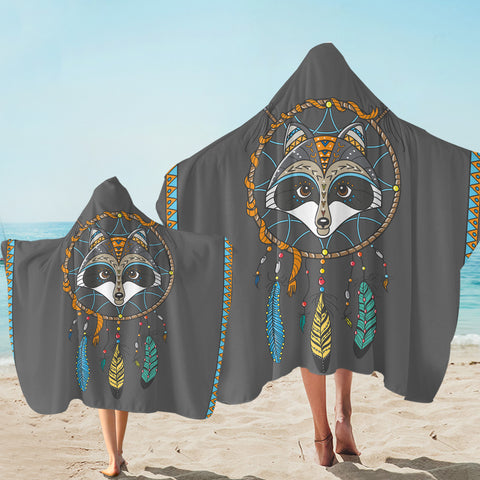 Image of Raccoon Dream Catcher SW2376 Hooded Towel