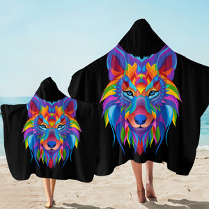 Multicolored Wolf SW2086 Hooded Towel