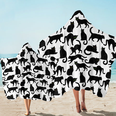 Image of Black Cat SW1828 Hooded Towel