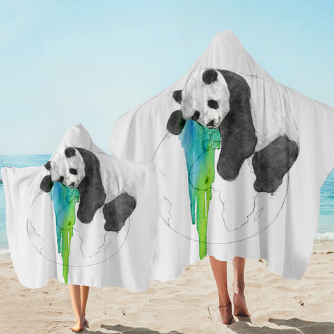 Image of Save The Pandas SW2476 Hooded Towel