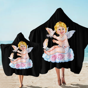 Cute Cherub Black SW1742 Hooded Towel