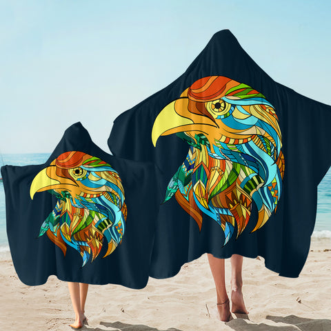 Image of Stylized Hawk SW1827 Hooded Towel