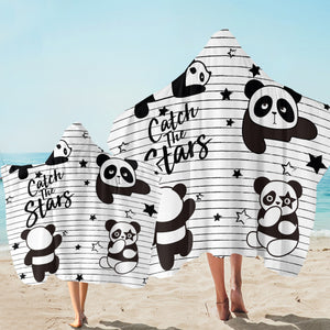 Catch The Stars Panda SW1656 Hooded Towel