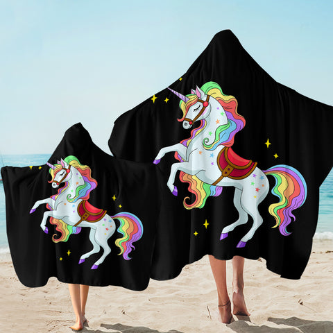 Image of Rainbow Unicorn SW1757 Hooded Towel