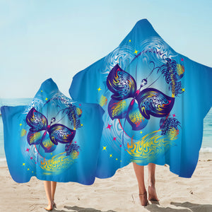 Stylized Butterfly SW2054 Hooded Towel