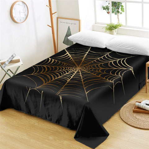 Image of Golden Web Flat Sheet - Beddingify