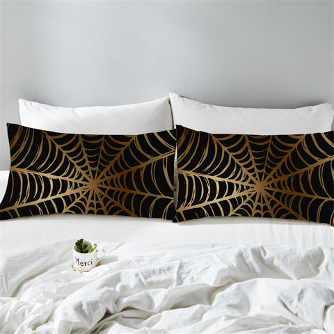 Image of Golden Web Pillowcase