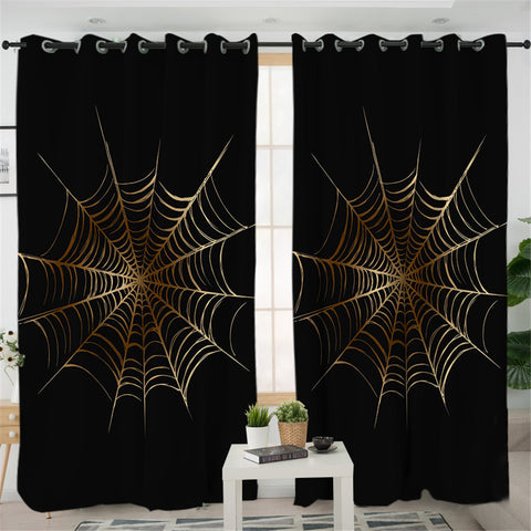 Image of Spider Net 2 Panel Curtains