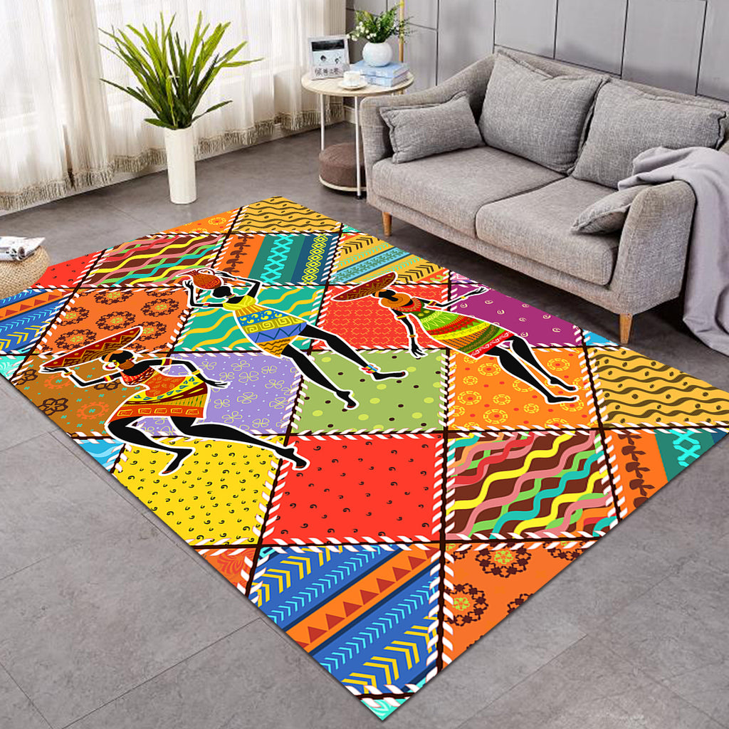 Colored Patterns African Ladies SW1182 Rug