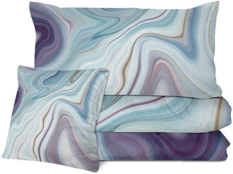 Image of 4 Pieces Abstract Color Flow Comforter Set - Beddingify
