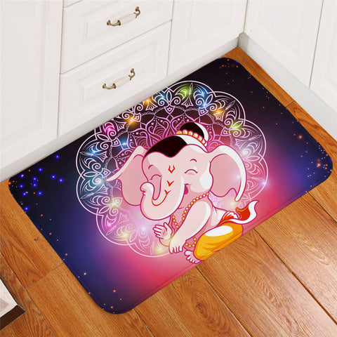 Image of Cartooned Ganesh Door Mat