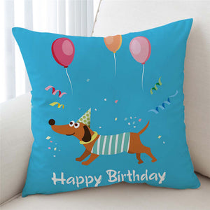 Happy Birthday Dachshund Cushion Cover - Beddingify