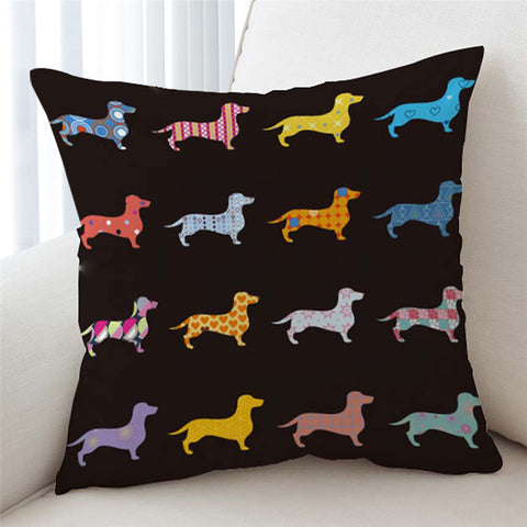 Image of Dachshund Pattern Colllection Cushion Cover - Beddingify