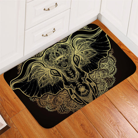 Image of Holy Elephant Black Door Mat