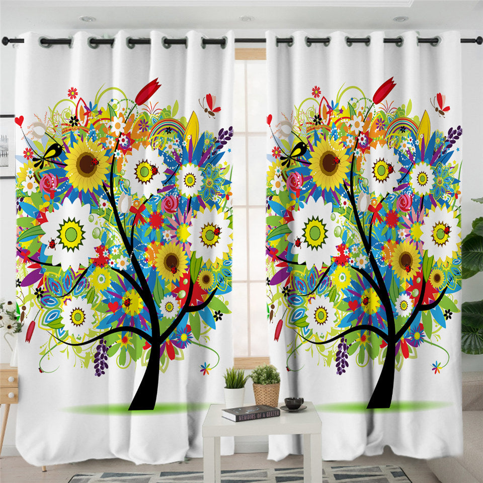 Tree Of Life Themed 2 Panel Curtains