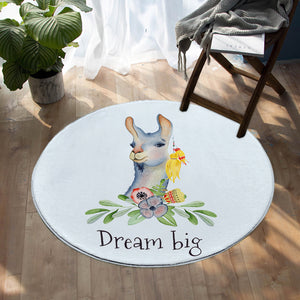 Dream Big Llama SW1171 Round Rug