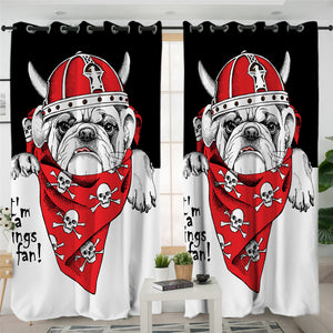 Viking Bulldog 2 Panel Curtains