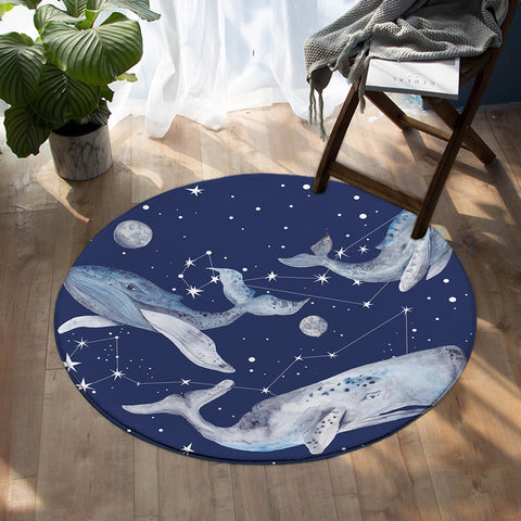 Image of Space Whale SW0082 Round Rug