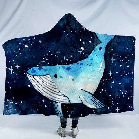 Image of Space Whale SW0883 Hooded Blanket