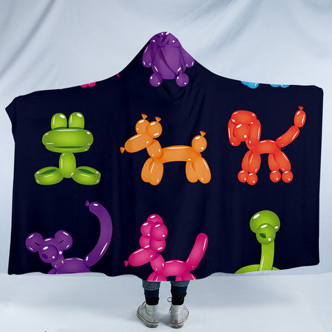 Image of Balloon Animals SW0020 Hooded Blanket